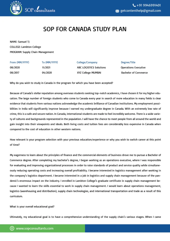 Sample SOP for Canada Study Plan-01