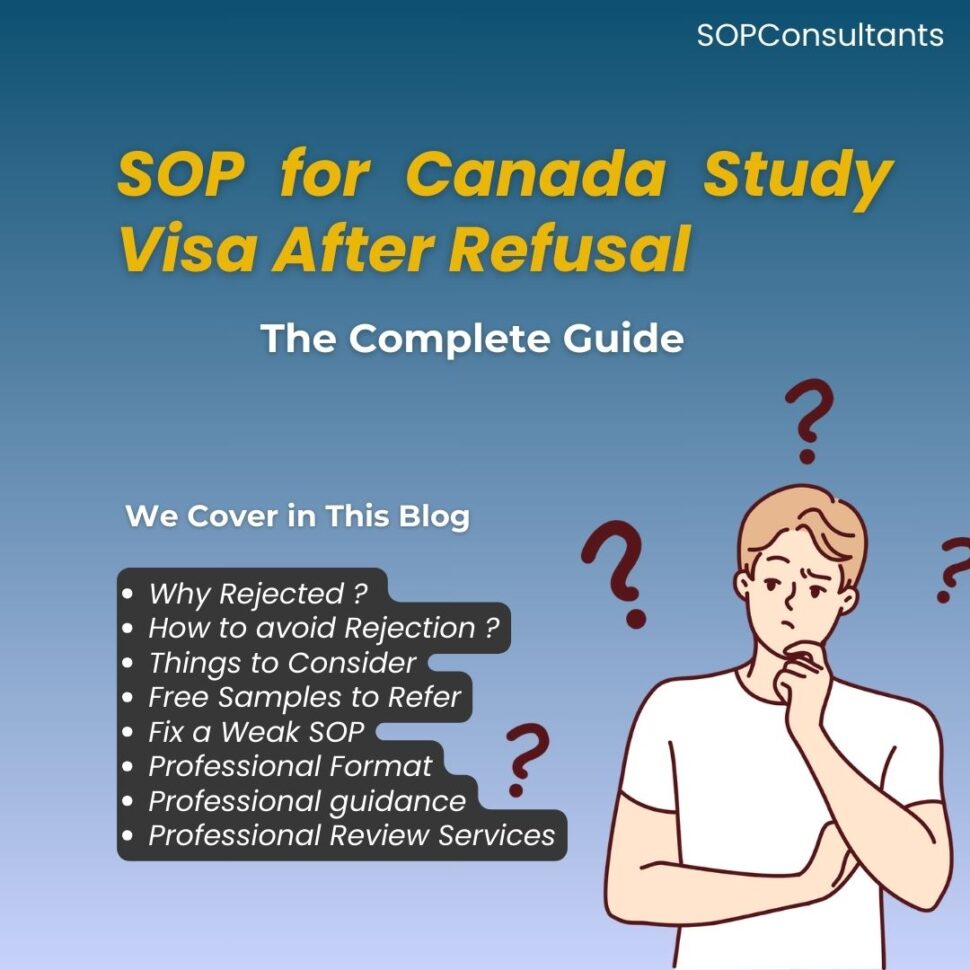 SOP For Canada Study Visa After Refusal - Verified Guide