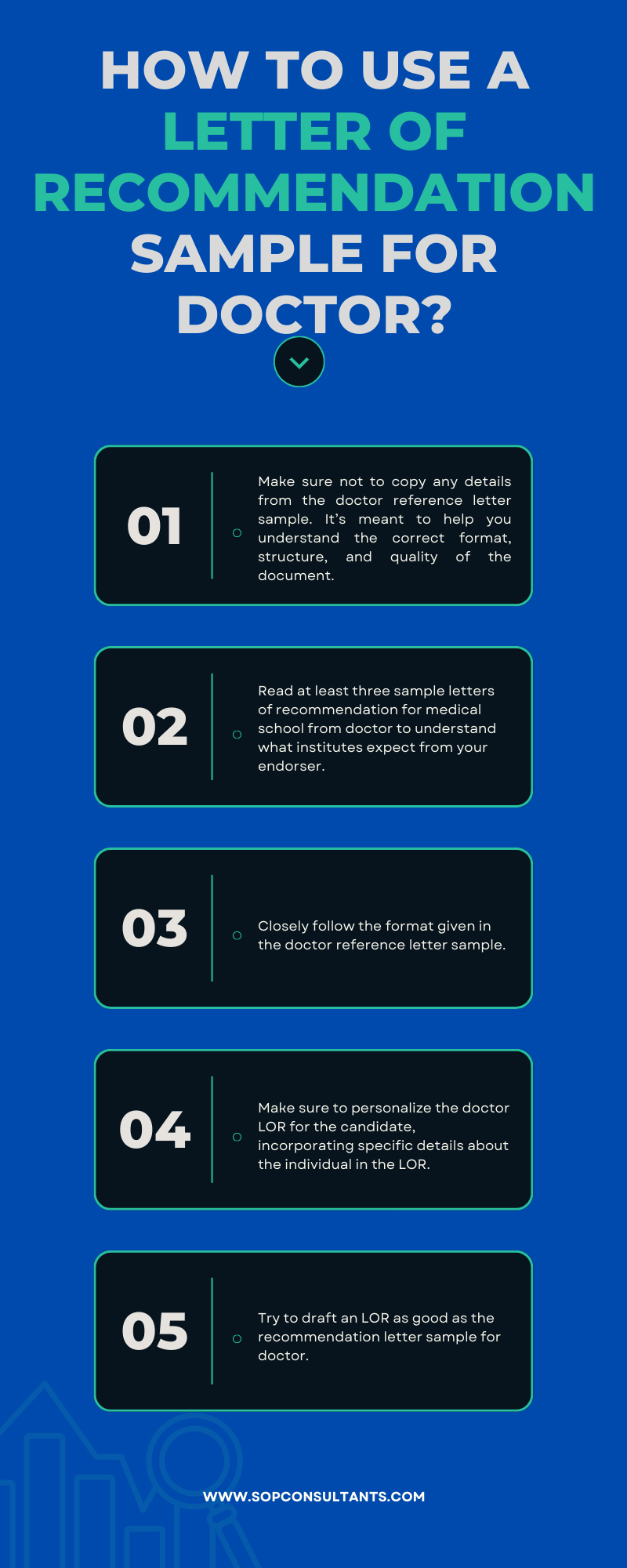 how to use a recommendation letter for doctor sample - infographic
