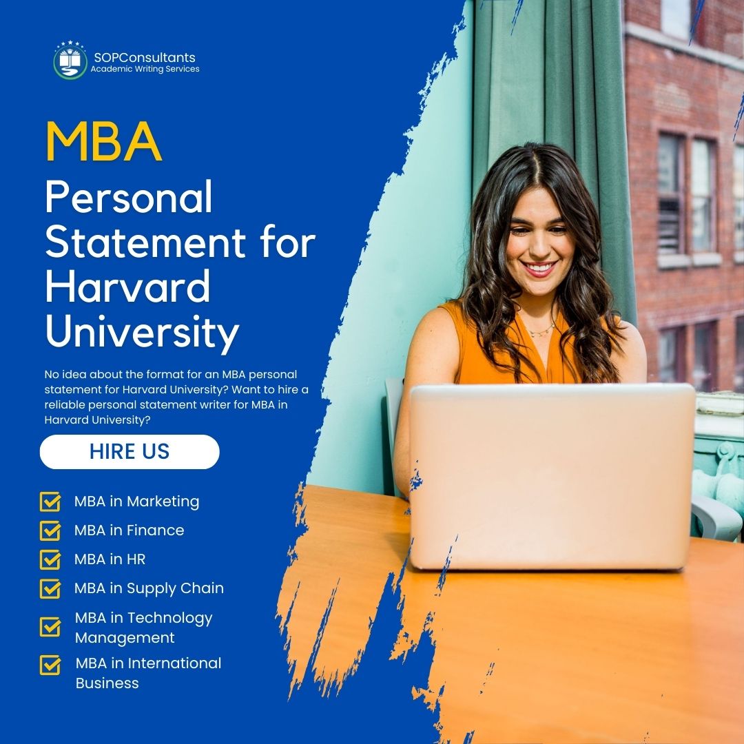 Master in Business MBA Personal Statement for Harvard university - SOPConsultants